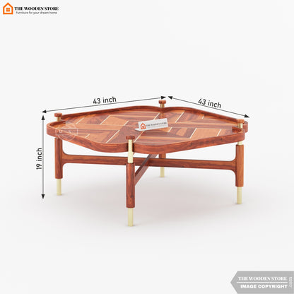 Juliette Coffee Table Set (Honey Finish)