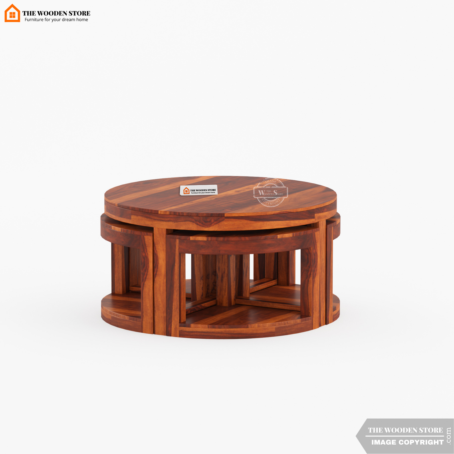 Rio Coffee Table Set (Honey Finish)
