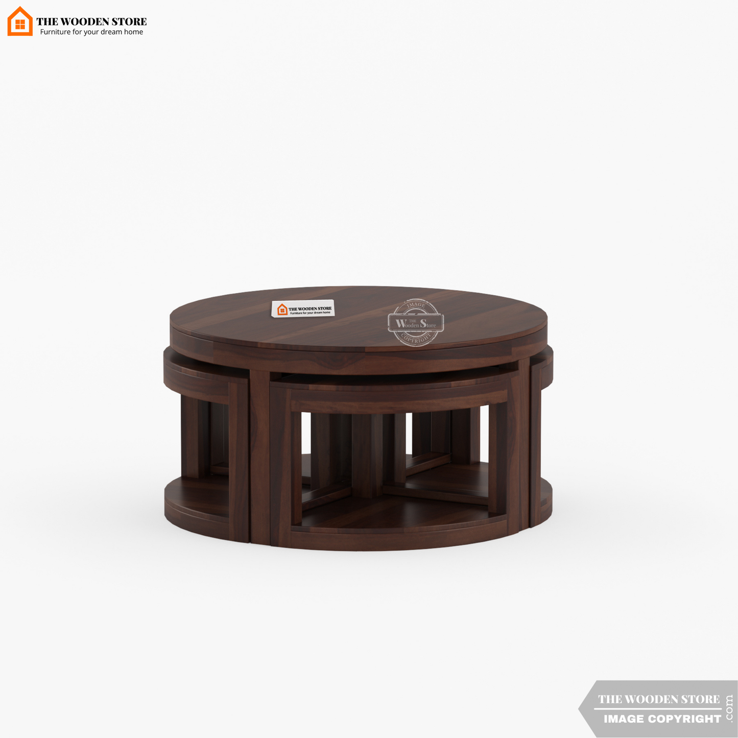 Rio Coffee Table Set (Walnut Finish)