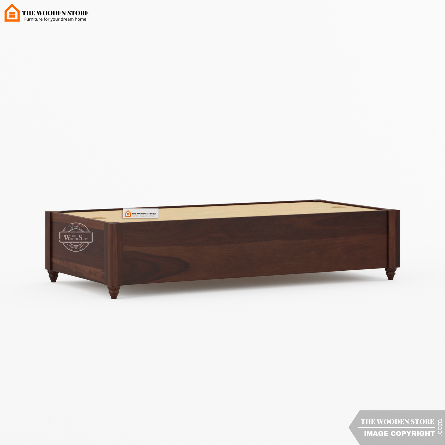 Aranya Divan with Mattress (Walnut Finish)