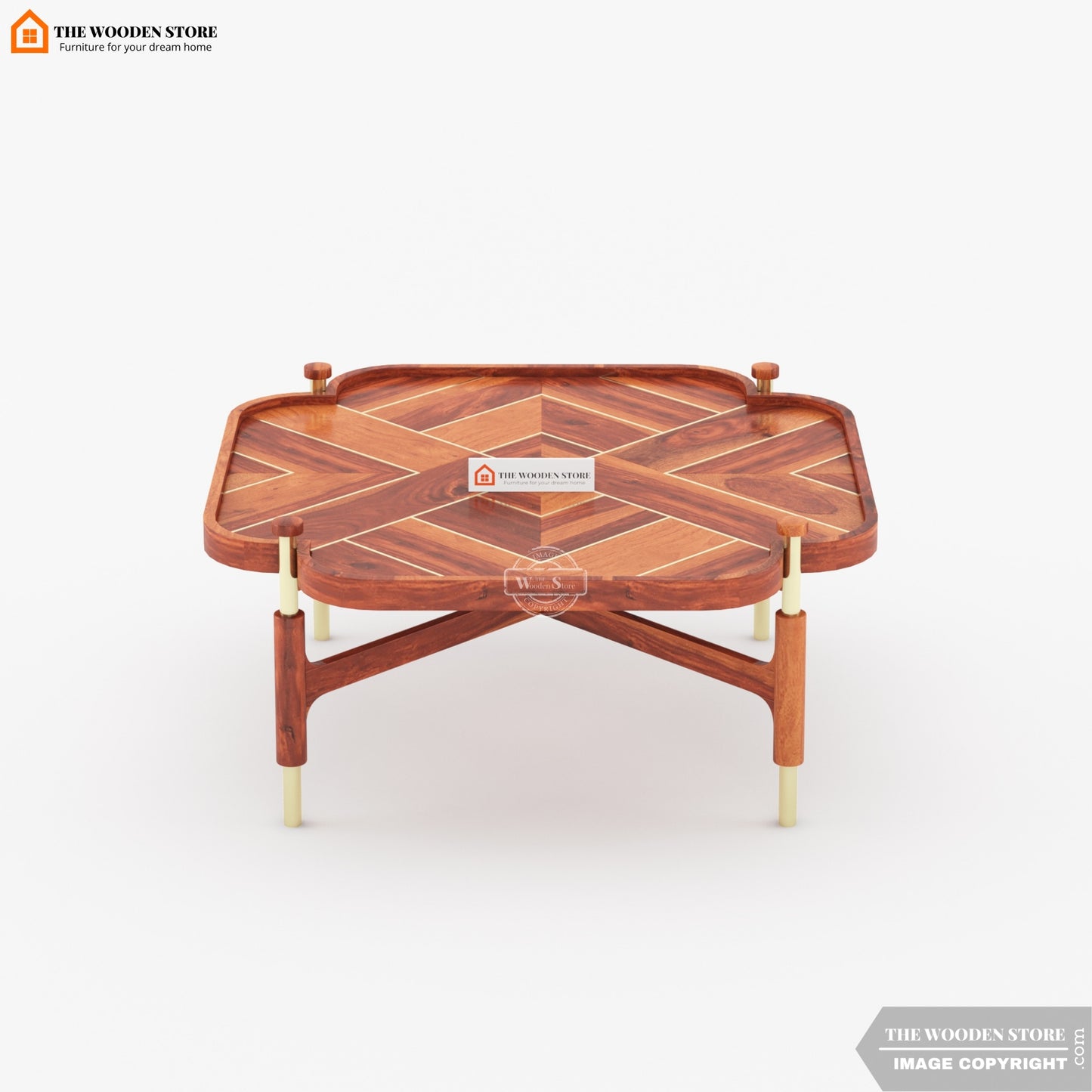 Juliette Coffee Table Set (Honey Finish)