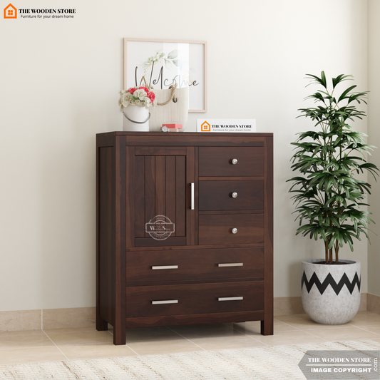 Bristol Chest Of Drawers (Walnut Finish)