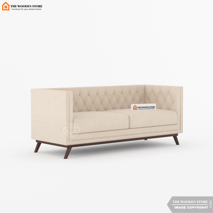 Cologne 3 Seater Fabric Sofa (Soft Vanilla)