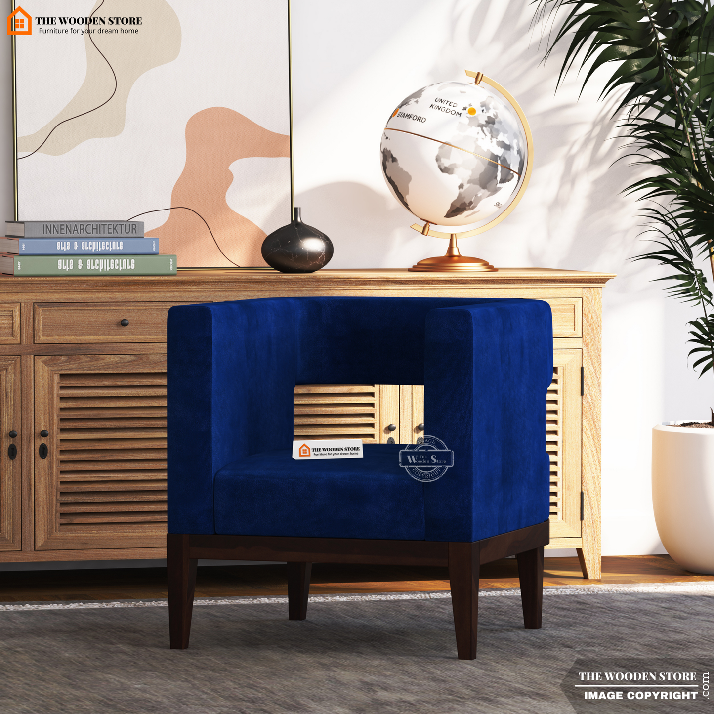 Zentro Lounge Chair (Marine Blue)