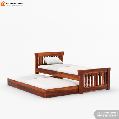Kiara Trundle Bed (Honey Finish)