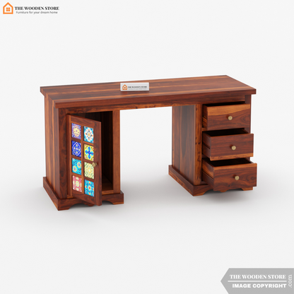 Bunny Study Table (Honey Finish)