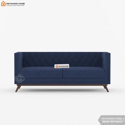 Cologne 3 Seater Fabric Sofa (Kashmir Blue)