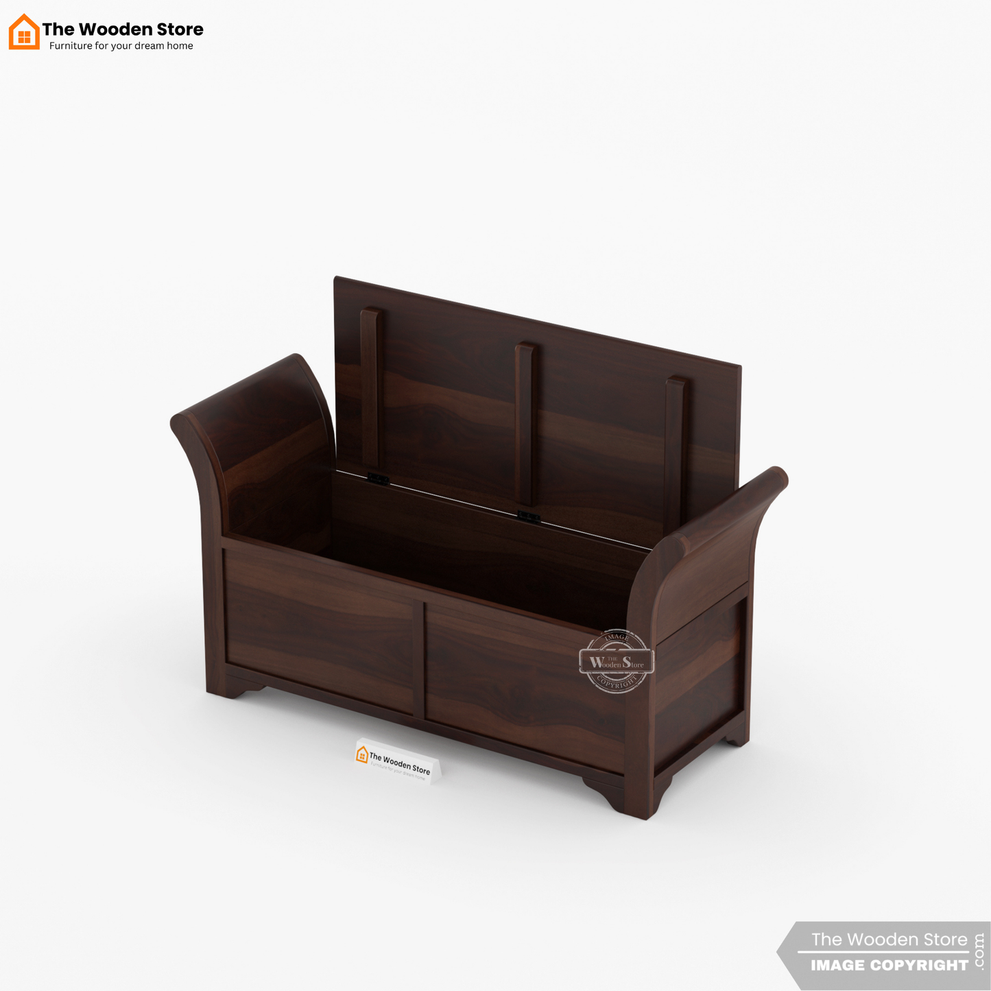 Finlay Storage Bench (Walnut Finish)
