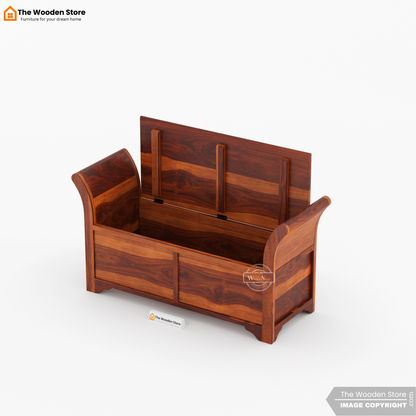 Finlay Storage Bench (Honey Finish)