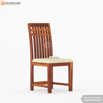 Donald 4 Seater Dining Set (Honey Finish)