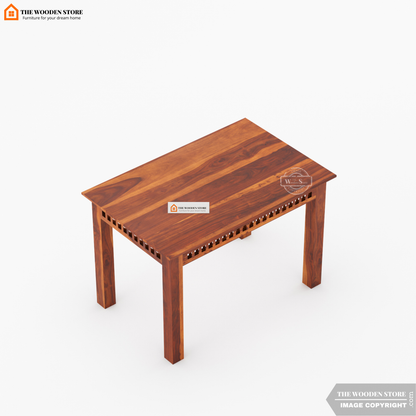 Donald 4 Seater Dining Set (Honey Finish)