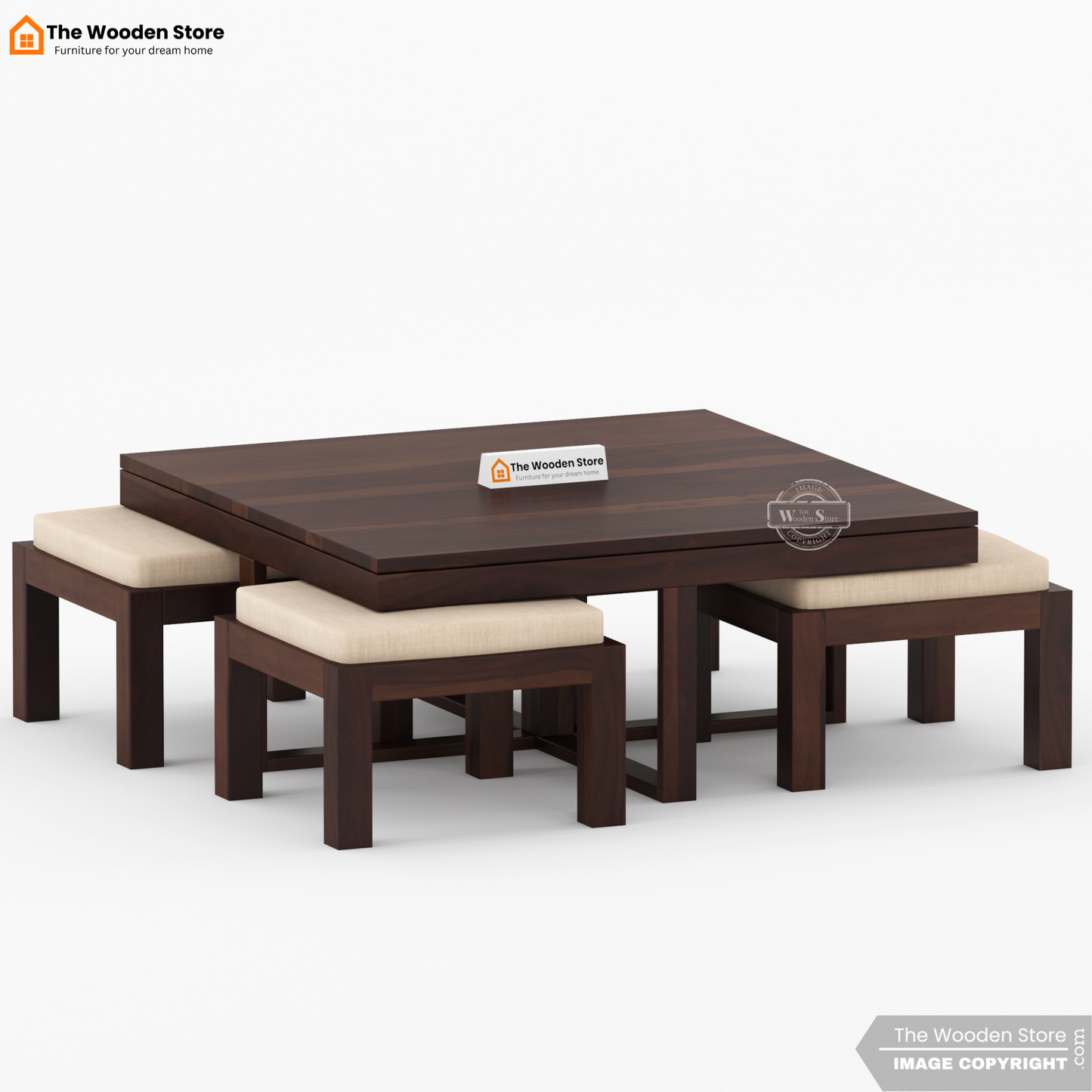 Neso Coffee Table Set (Walnut Finish)