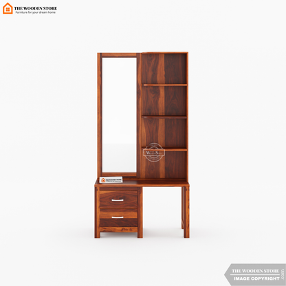Jimmy Dressing Table With Stool (Honey Finish)