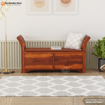 Finlay Storage Bench (Honey Finish)