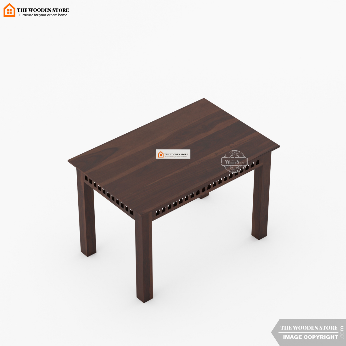 Donald 4 Seater Dining Set (Walnut Finish)