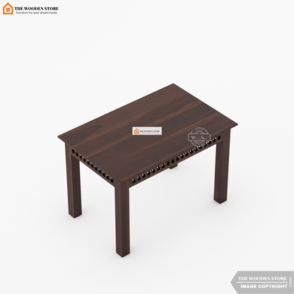 Donald 4 Seater Dining Set (Walnut Finish)