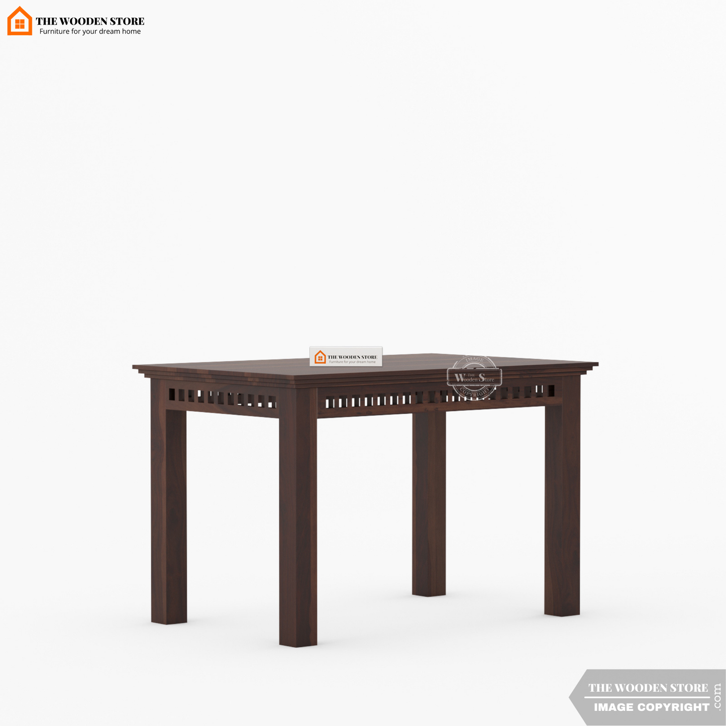 Donald 4 Seater Dining Set (Walnut Finish)