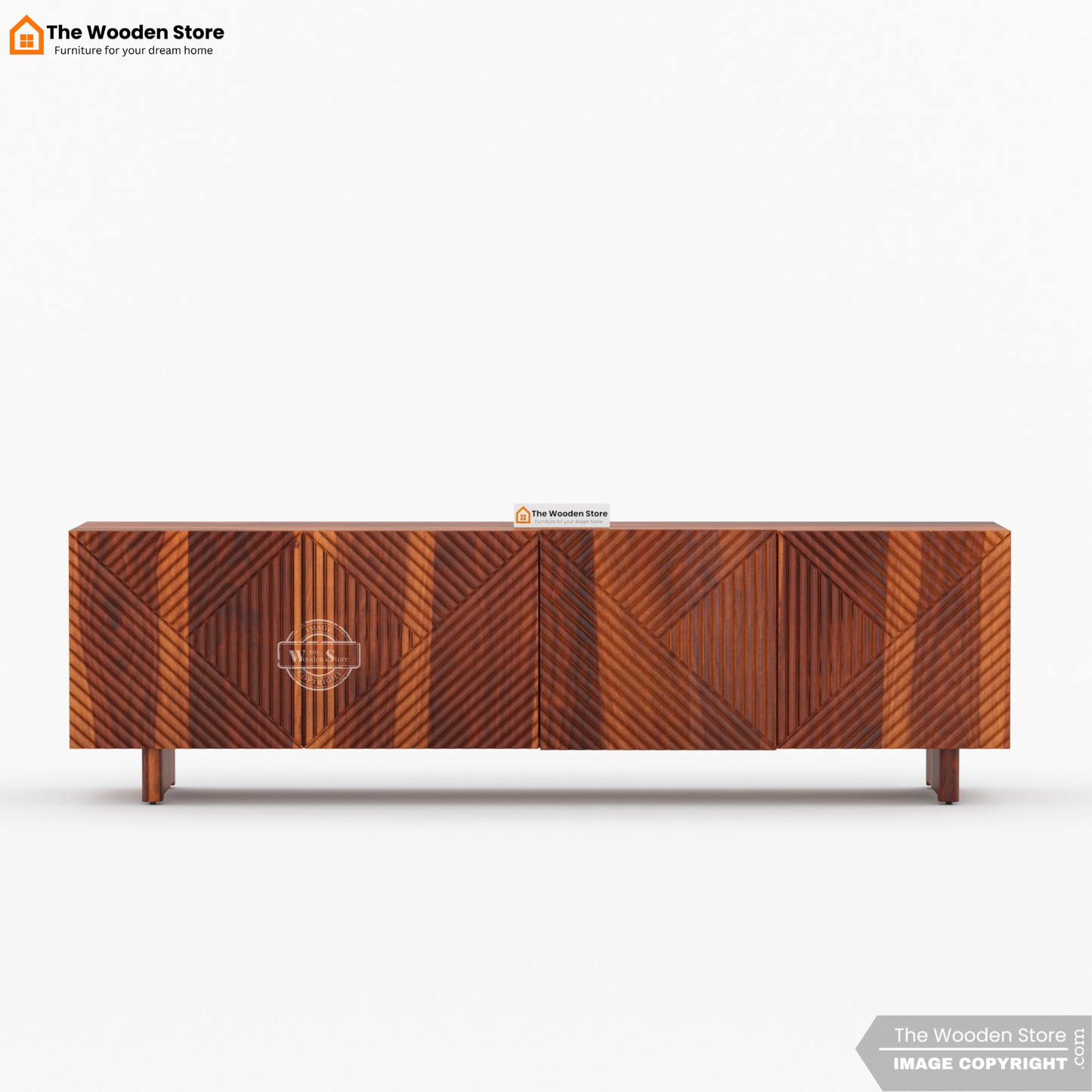 Bria Tv Unit (Honey Finish)