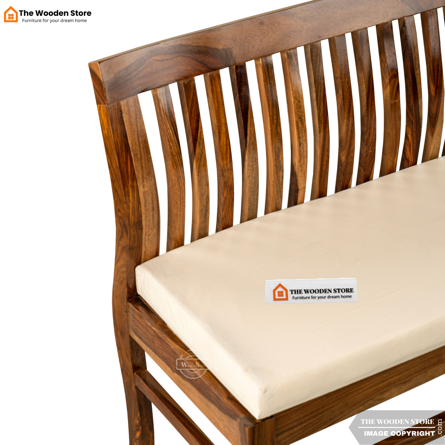 Ace Bench With Back Rest (Teak Finish)