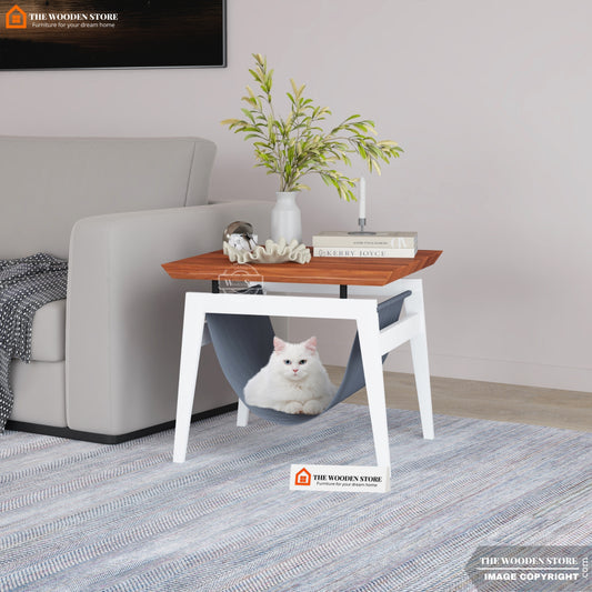 Kikko Cat Table (Acacia Wood, Dual Finish)