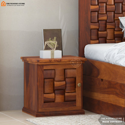 Woodwave Bedside Table (Honey Finish)