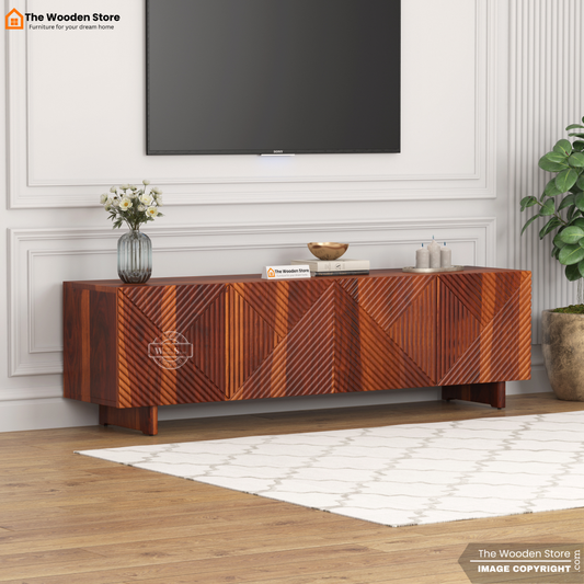 Bria Tv Unit (Honey Finish)