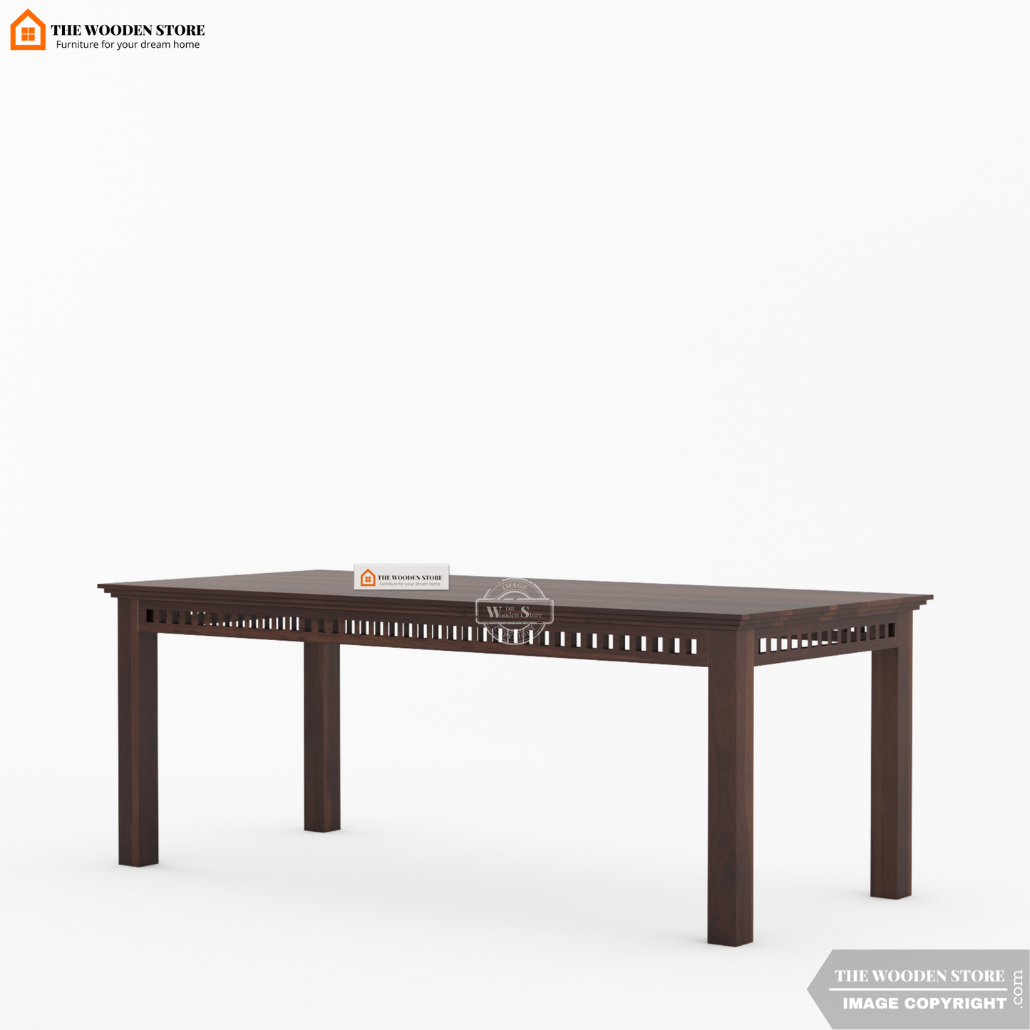 Donald 8 Seater Dining Set (Walnut Finish)