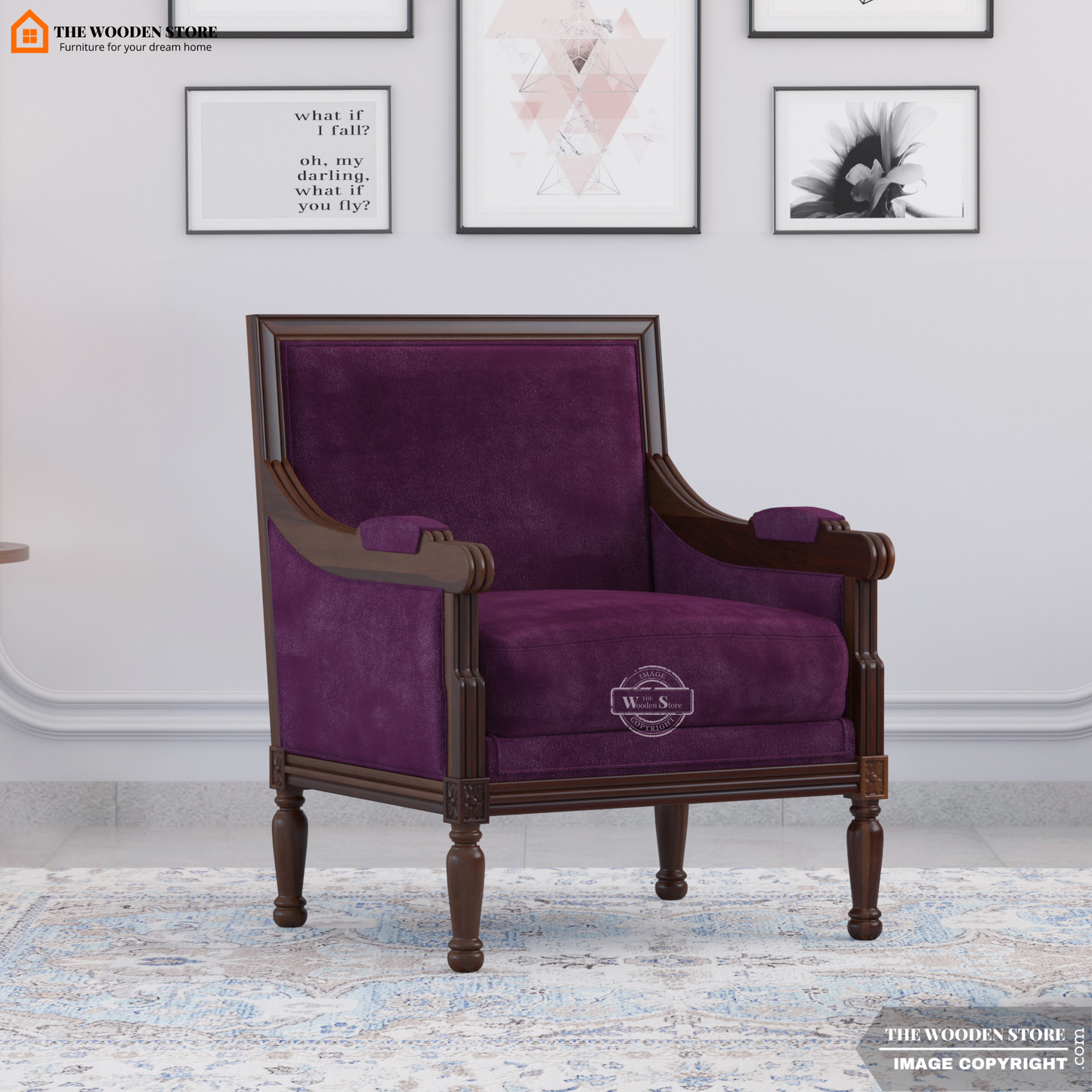 Arvex Lounge Chair (Wine Berry)