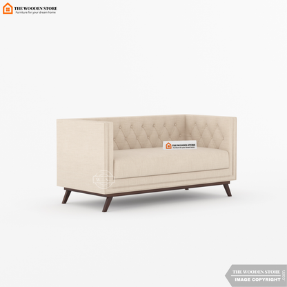 Cologne 2 Seater Fabric Sofa (Soft Vanilla)