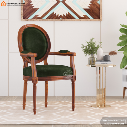 Louis Arm Chair (Olive Green)