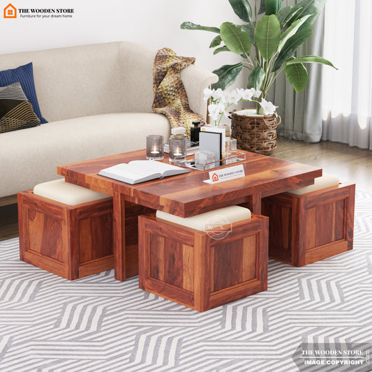 Harbor Coffee Table Set (Honey Finish)