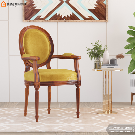 Louis Arm Chair (Orange Gold)