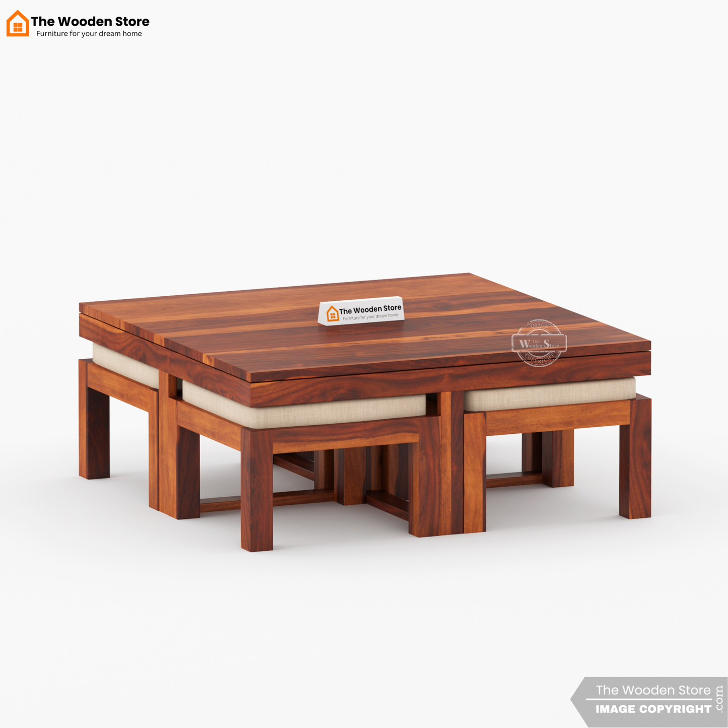 Neso Coffee Table Set (Honey Finish)