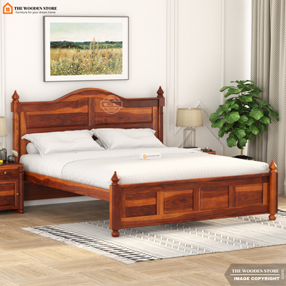 Boonville Bed without Storage (King Size, Honey Finish)