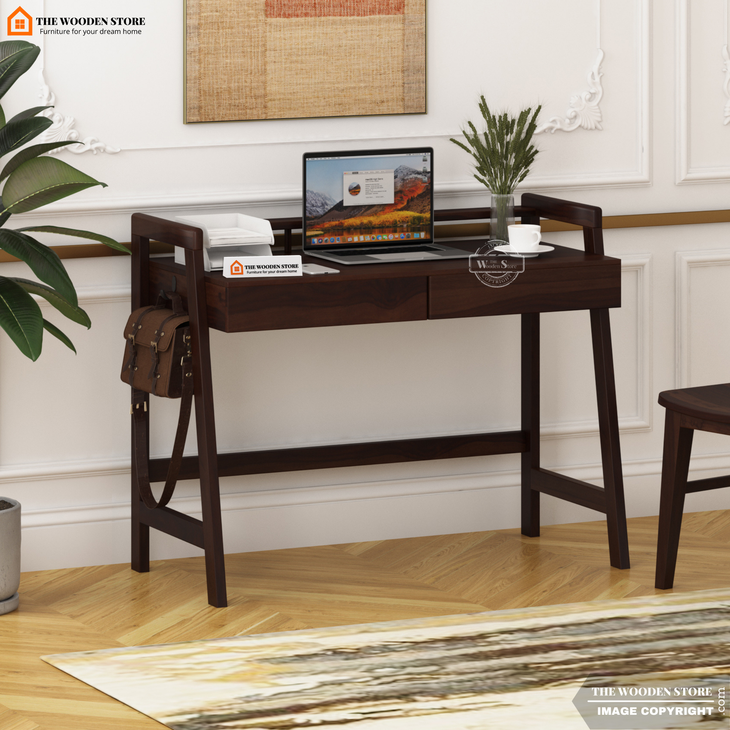 Ohana Study Table (Walnut Finish)