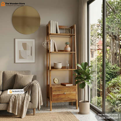 Aspen Mango Wood Bookshelf (Natural Finish)