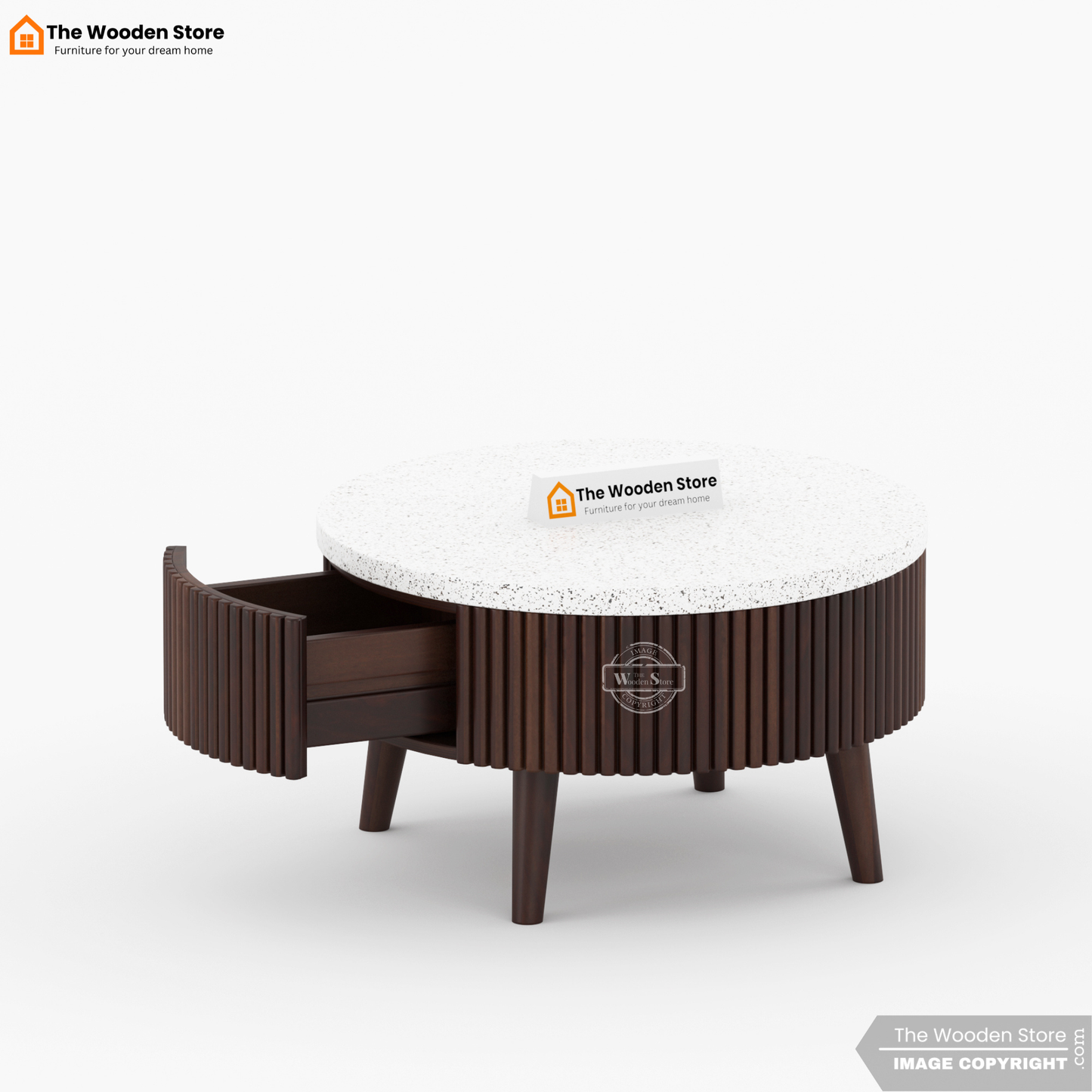 Alden Nesting Coffee Table Set of 2 (Walnut Finish)