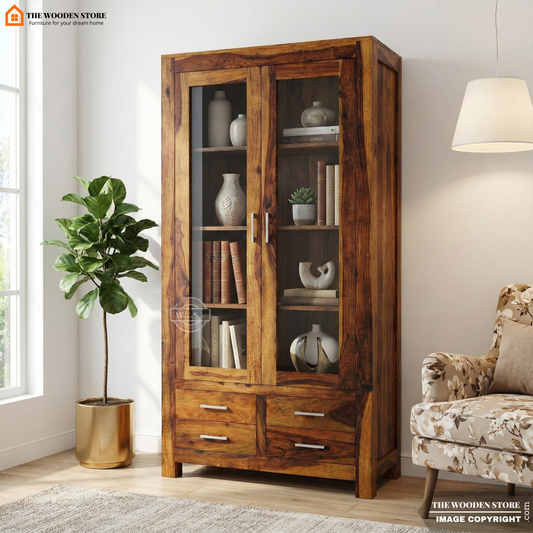 Pluto Bookshelf (Teak Finish)