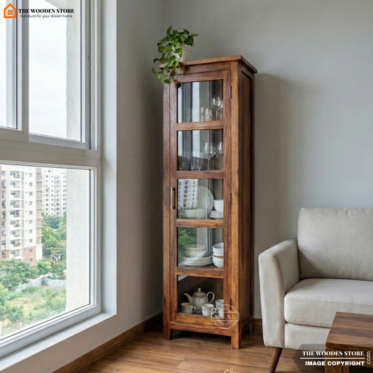 Anders Kitchen Cabinet (Honey Finish)