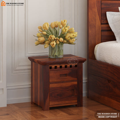 Donald Bedside Table (Honey Finish)