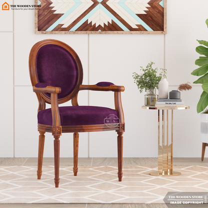 Louis Arm Chair (Wine Berry)