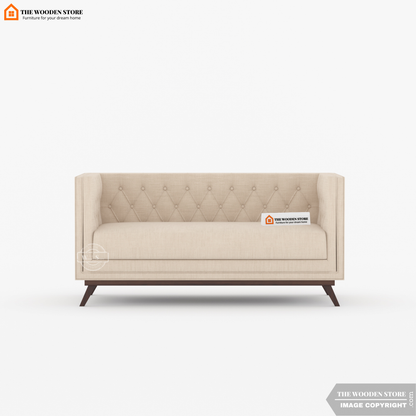 Cologne 2 Seater Fabric Sofa (Soft Vanilla)