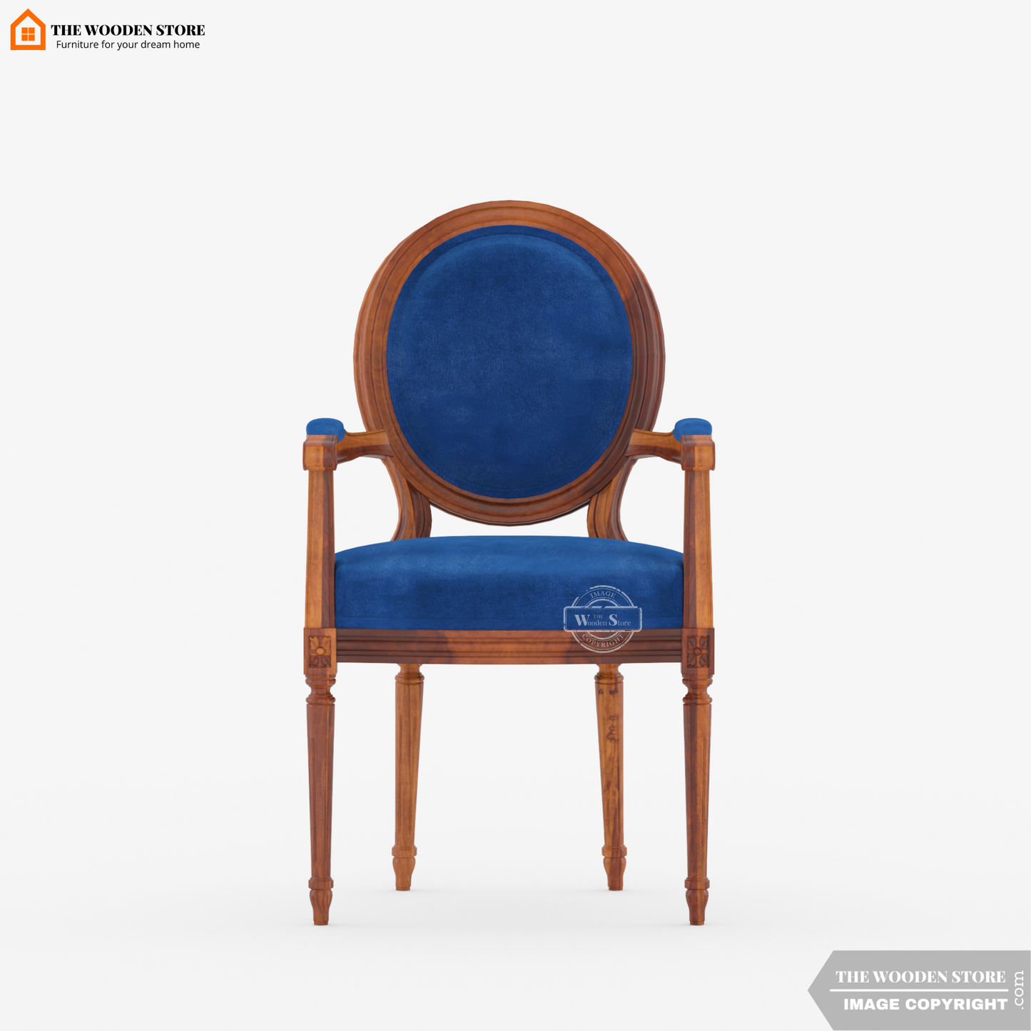 Louis Arm Chair (Marine Blue)
