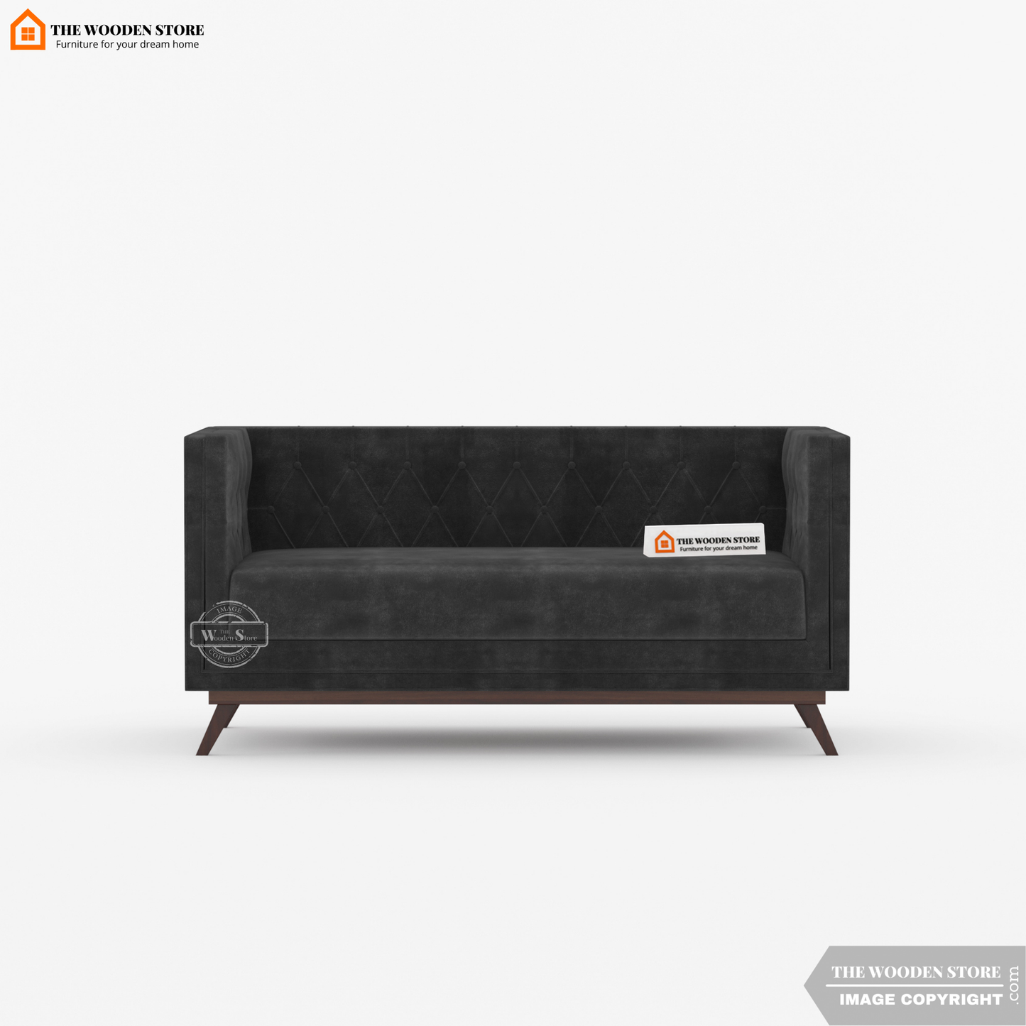 Cologne 2 Seater Fabric Sofa (Natural Grey)