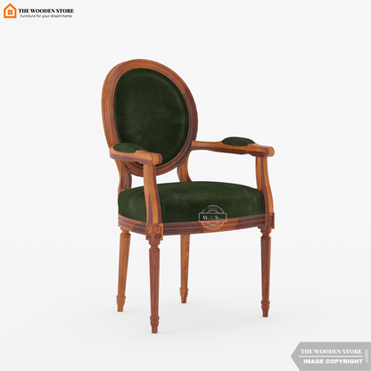 Louis Arm Chair (Olive Green)