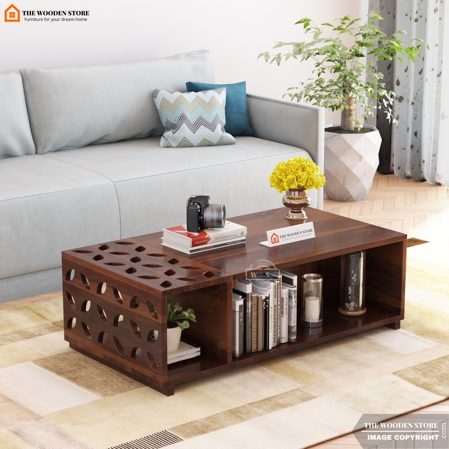 Dolph Coffee Table (Walnut Finish)