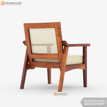Dzire Cane Arm Chair (Honey Finish)