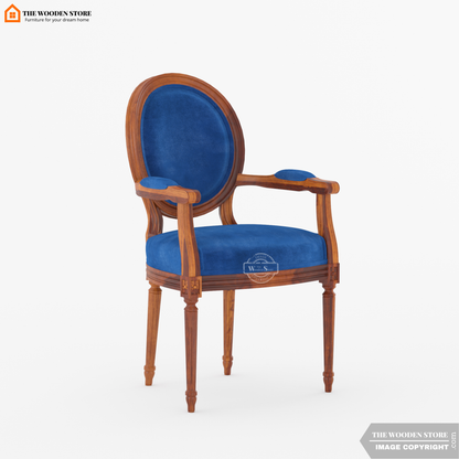 Louis Arm Chair (Marine Blue)
