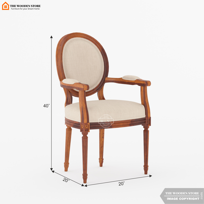 Louis Arm Chair (Soft Vanilla)