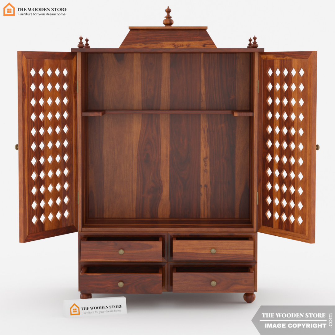 Atharva Home Temple (Honey Finish)